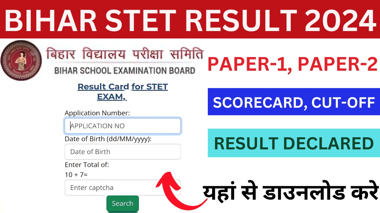 Bihar STET Result 2024